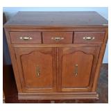 Wood Cabinet with Drawers and Doors 37x21x36