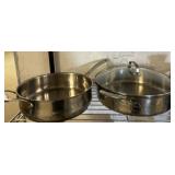Two Cuisinart Stainless Steel Saute Pans