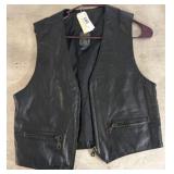 Black Leather Vest by Limited Jeans