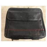 Latige Black Laptop Bag with Red Stitching