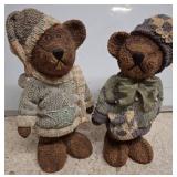 Knit-Clad Decorative Bear Figurines