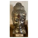 Silver-Tone Buddha Head Sculpture