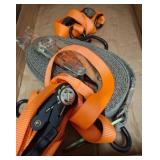 Orange Ratchet Straps with Hooks