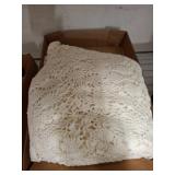Crocheted Lace Tablecloth, Ivory Color