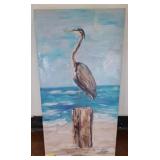 Heron Painting on Canvas by Julia Plice w2