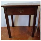 Wood Side Table with Drawer