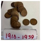Wheat Pennies, 1910-1939