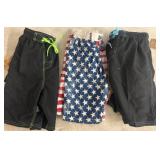 Three Boys' Swim Trunks, Size S/8