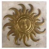 Gold-Tone Metal Sun Wall Decor