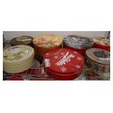 Tins Filled With Buttons and Sewing Notions