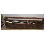 Wooden Tool Carrier with Assorted Tools