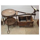 Vintage Cobbler Shoe Shine Stand with Compartments