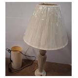 Table Lamp with Shade and Additional Light Fixture