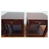 Dark Wood Tables With Drawers