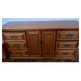 Wooden Sideboard With Drawers and Cabinet