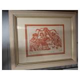 Framed Artwork Titled 'The Maypole' by Artist