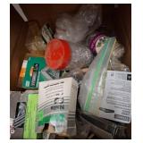 Box Lot of Assorted Nails, Screws, and Hardware
