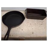 Wagner Skillet and Lodge Loaf Pan