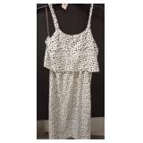 White and Black Spotted Dress by Jaqueline