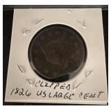 1826 U.S. Large Cent with Clipped Planchet