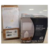Two Table Lamps: Hampton Bay and Black Chrome LED
