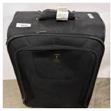 Black Softside Rolling Suitcase with Logo