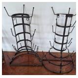 Two Metal Mug/Bottle Racks