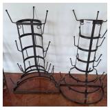 Two Metal Mug/Bottle Racks