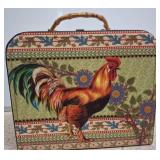 Decorative Rooster-Print Storage Case