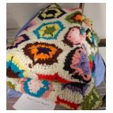 Handmade Crochet Blanket with Geometric Design