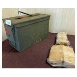 Military Ammo Can with Ammunition and Pouches