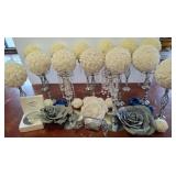 Artificial Rose Topiaries With Stands