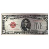 Series 1928c Red Seal $5 United States Note