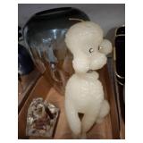 Dog-Shaped Wax Candle with Sculpted Details