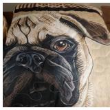 Reversible Pug-Themed Quilted Blanket