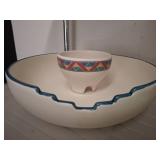 Treasure Craft Pueblo Chip and Dip Set