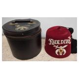Harby Mfg Co Shriners Fez With Case
