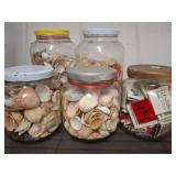 Jars with Shells, Corks, and Matchbooks