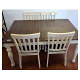 Farmhouse-Style Dining Table with 4 Chairs