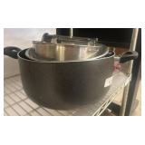 Cookware Set with Pot, Steamer, and French Press