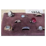 Sterling Silver Rings with Gemstones
