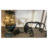 Skeleton Figures and Skull Candy Dispenser Decor S