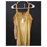 Ador Gold XL Dress With Sequined Details