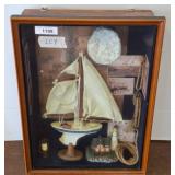 Framed Nautical Diorama With Certificate
