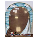 Nautical-Themed Wall Mirror With Painted Details