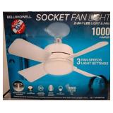 Bell+Howell Socket Fan Light, 2-in-1 LED/Light Fan