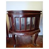 Wood and Glass Curio Cabinet, 29x20x32 Inches top