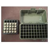 Plastic Ammunition Case with .380 Auto Rounds