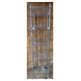 Metal Wire Shelving Unit on Casters
