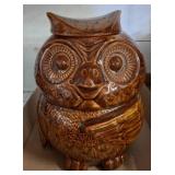 10in Ceramic Owl-Shaped Cookie Jar